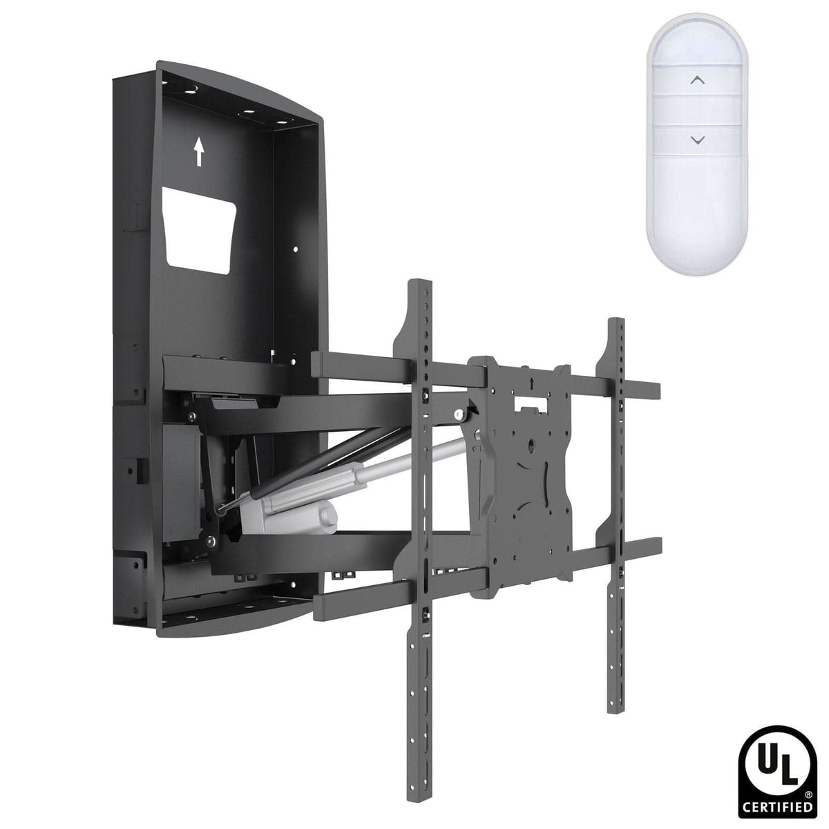 Motorized Fireplace TV Mount With Recessed Base – Mount-It!