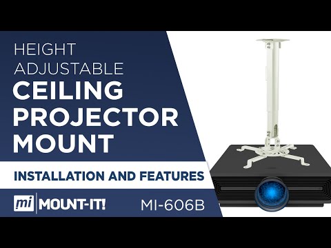 Universal Projector Ceiling Mount - White