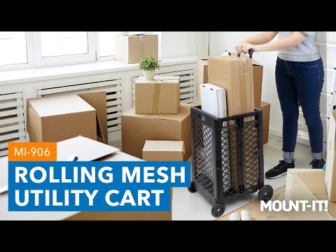 Rolling Mesh Utility Cart