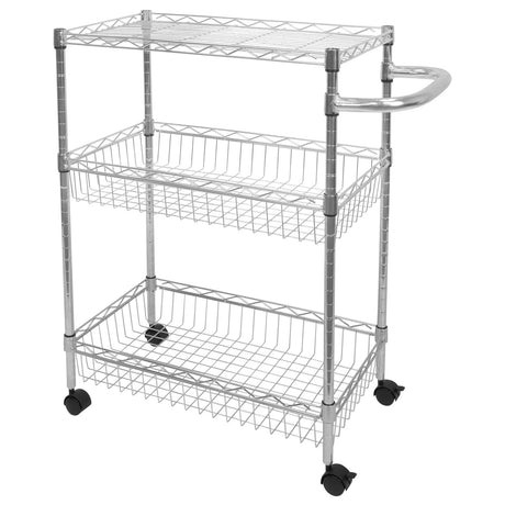 3-Tier Rolling Utility Cart - Mount-It!