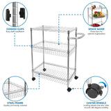 Storage - 3-Tier Rolling Utility Cart - Mount-It! - MI-7860