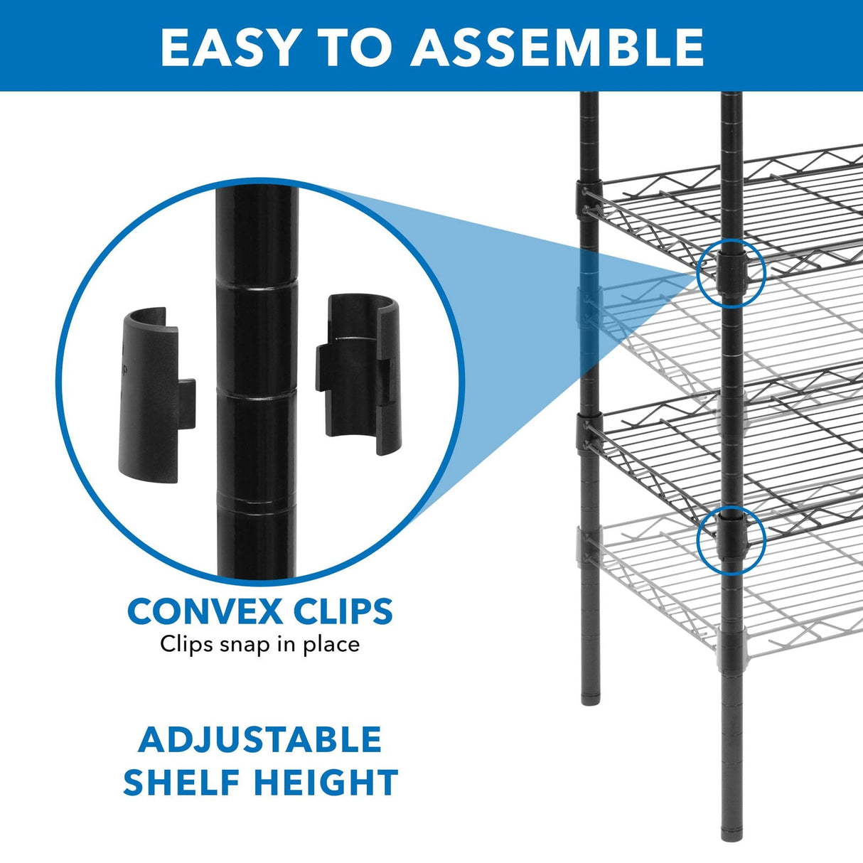 Storage - 5 Tier Metal Shelving Unit - Mount-It! - MI-7861