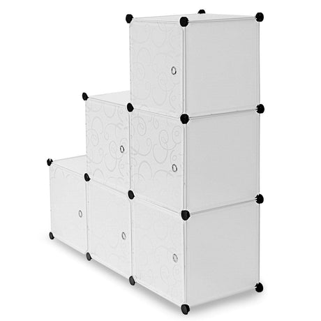 6 Cubes Storage Crate - Modular Cube Storage Organizer - Mount-It! - WI-4002