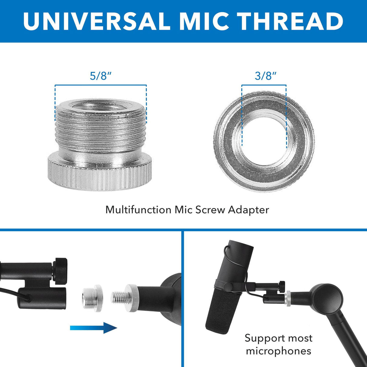 Adjustable Microphone Boom Arm - Mount-It!