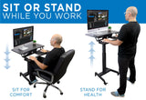 Electric Mobile Standing Desk - Mount-It!