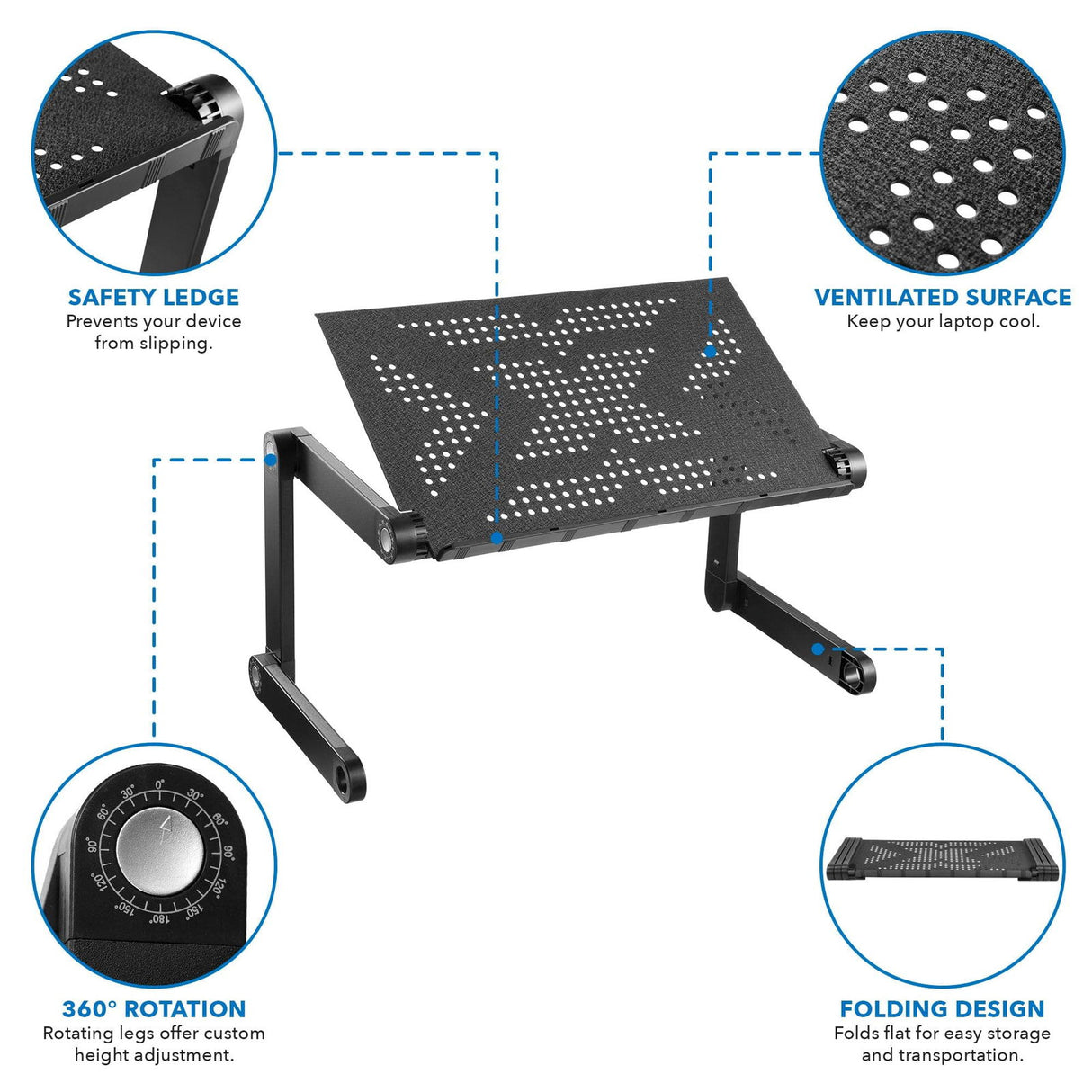 Height Adjustable Laptop Tray - Mount-It!