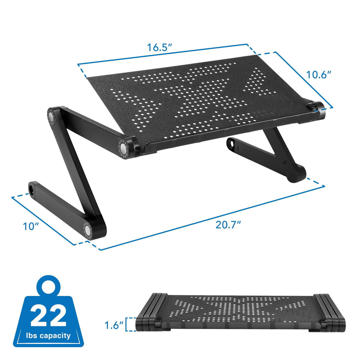 Height Adjustable Laptop Tray - Mount-It!