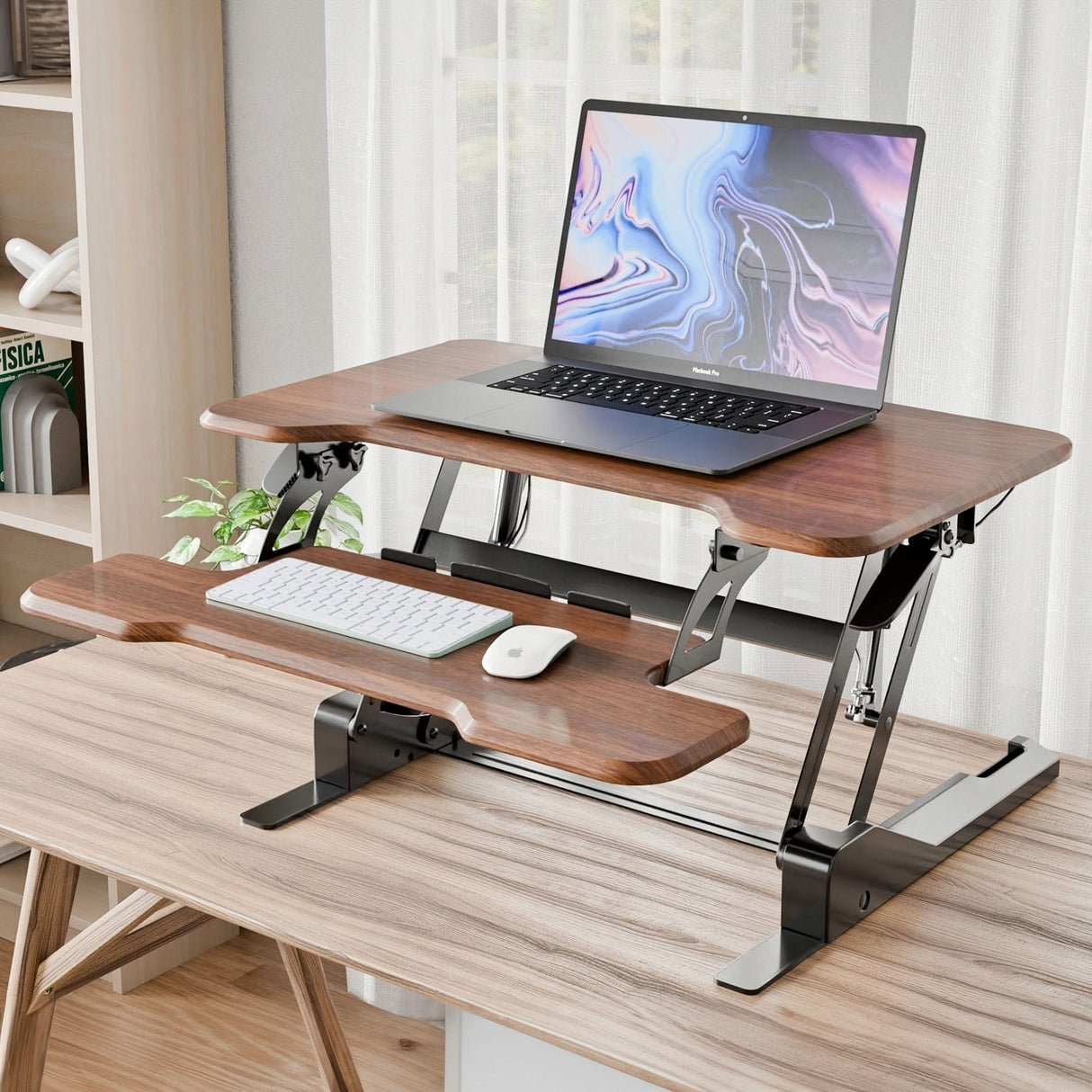 Compact Standing Desk Converter with 30" Desktop