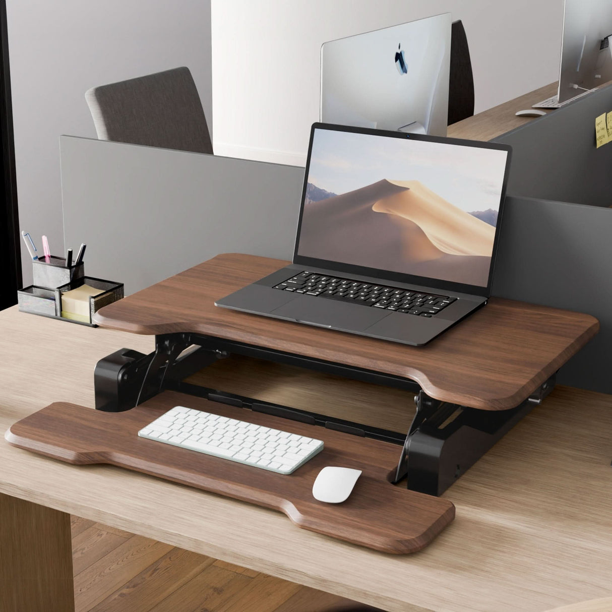 Compact Standing Desk Converter with 30" Desktop