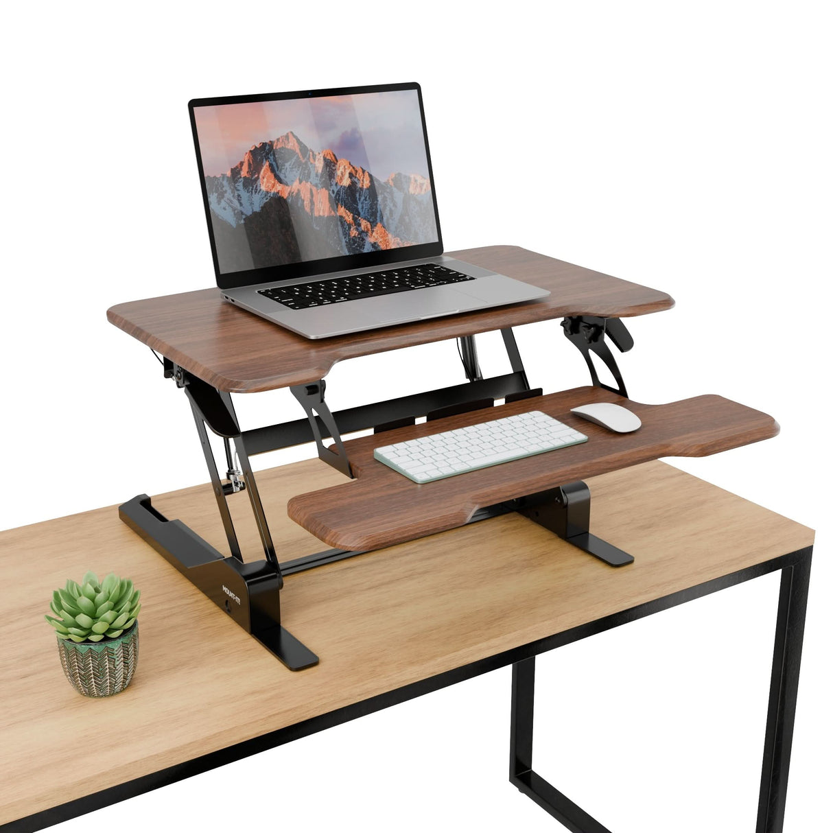 Compact Standing Desk Converter with 30" Desktop