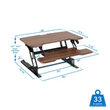 Compact Standing Desk Converter with 30" Desktop