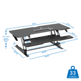 Large Standing Desk Converter with 47" Desktop