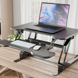 Compact Standing Desk Converter with 30" Desktop