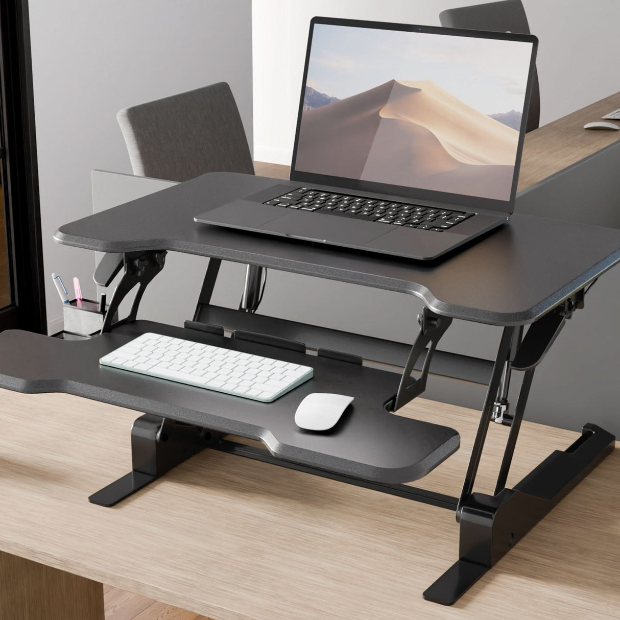 Compact Standing Desk Converter with 30" Desktop