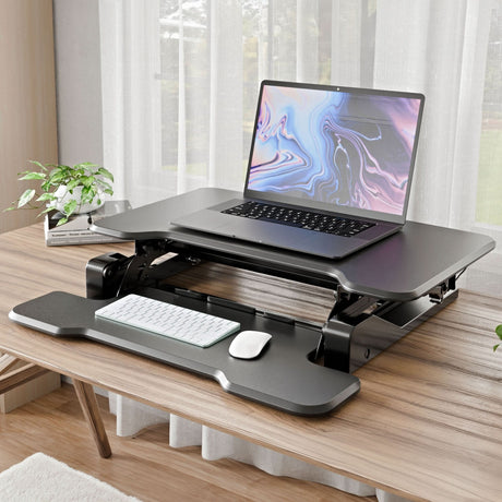 Compact Standing Desk Converter with 30" Desktop