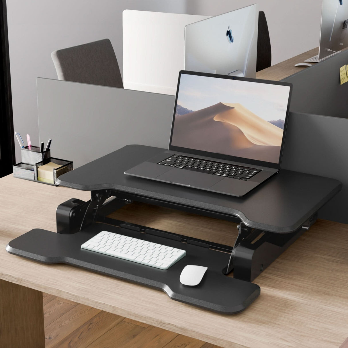 Compact Standing Desk Converter with 30" Desktop