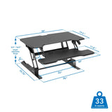 Compact Standing Desk Converter with 30" Desktop