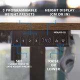 Large Electric Height Adjustable Corner Standing Desk