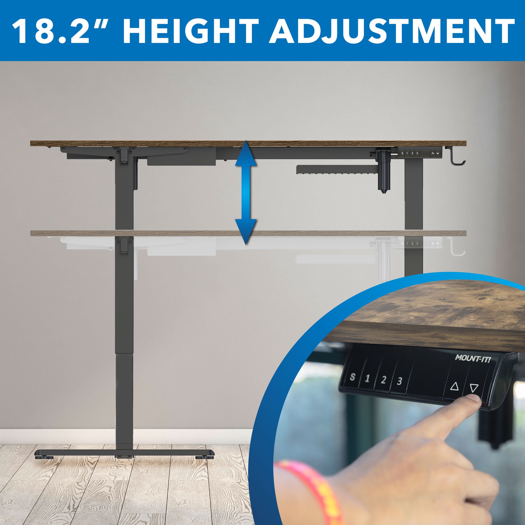 Large Height Adjustable Corner Sit-Stand Desk
