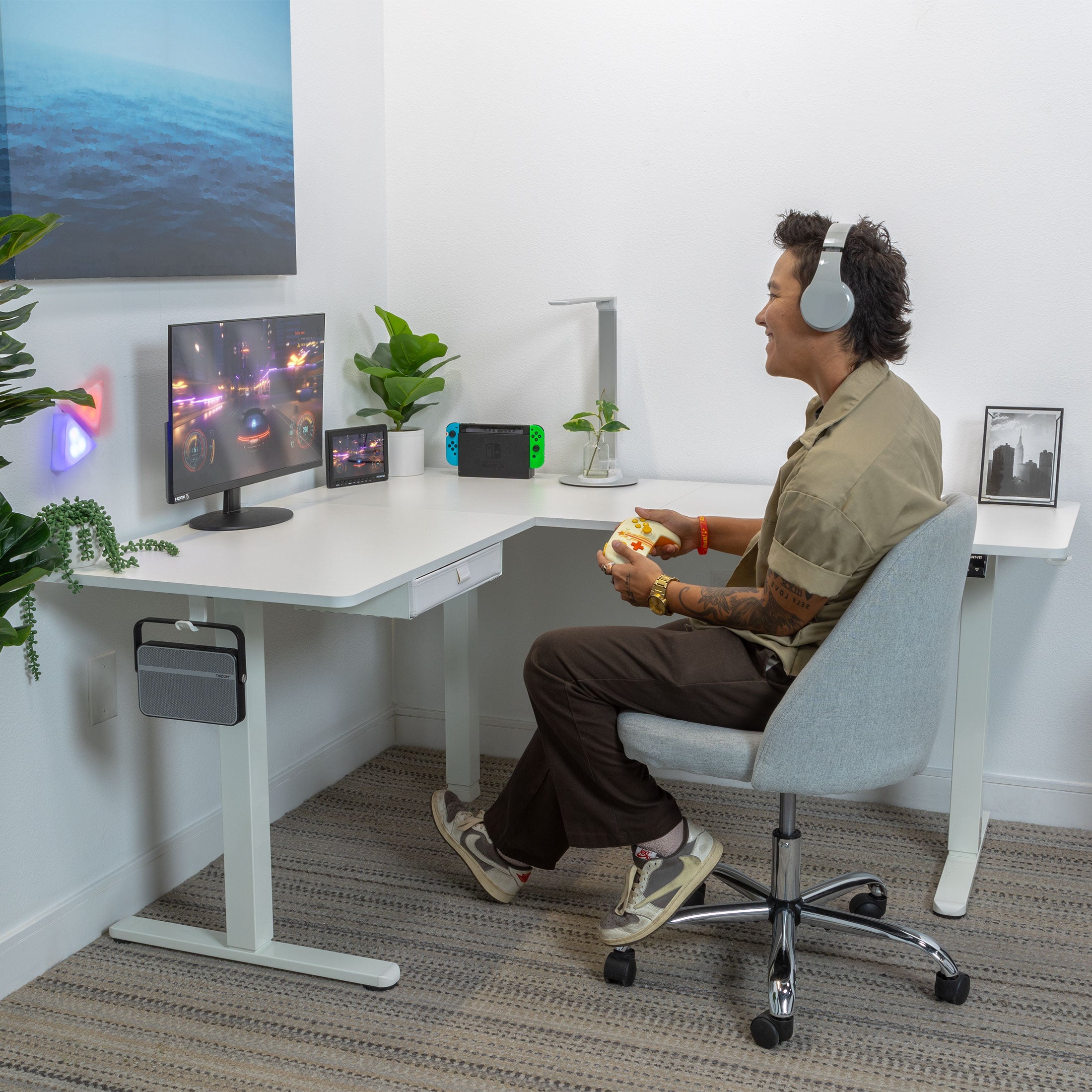 Large Electric Corner Standing Desk