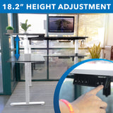 Large Electric Height Adjustable Corner Standing Desk