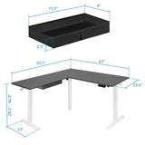 Large Electric Height Adjustable Corner Standing Desk