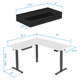 Large Electric Height Adjustable Corner Standing Desk