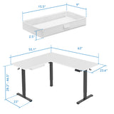 Large Electric Height Adjustable Corner Standing Desk