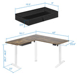 Large Electric Height Adjustable Corner Standing Desk