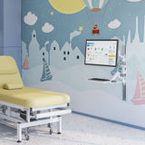 MedHub Wall Workstation with Wall Track