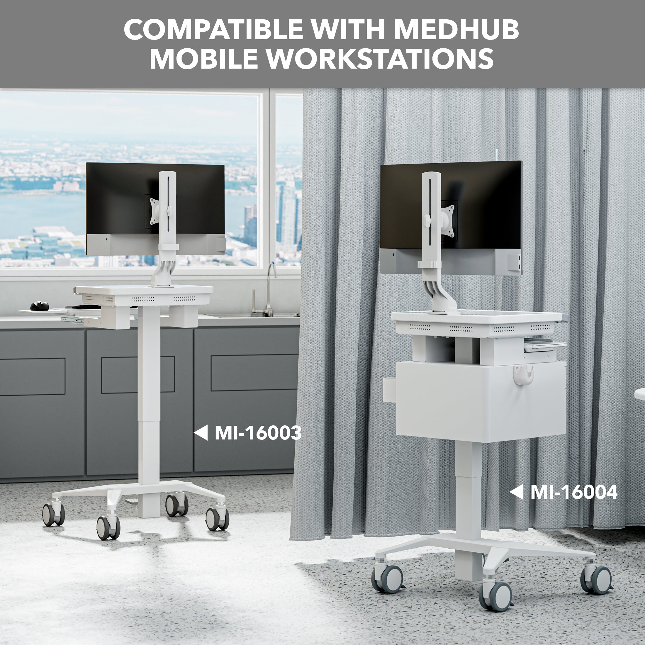 Monitor Mount for MedHub Mobile Workstations