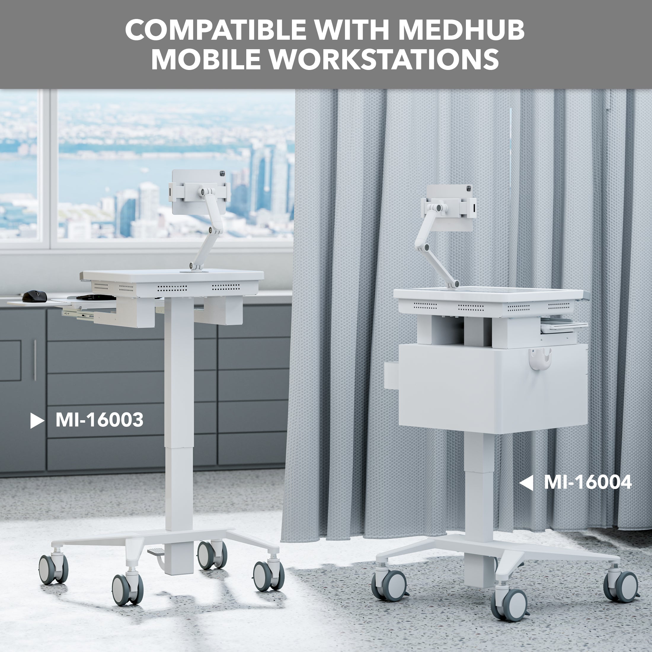 Tablet Arm for MedHub Mobile Workstations