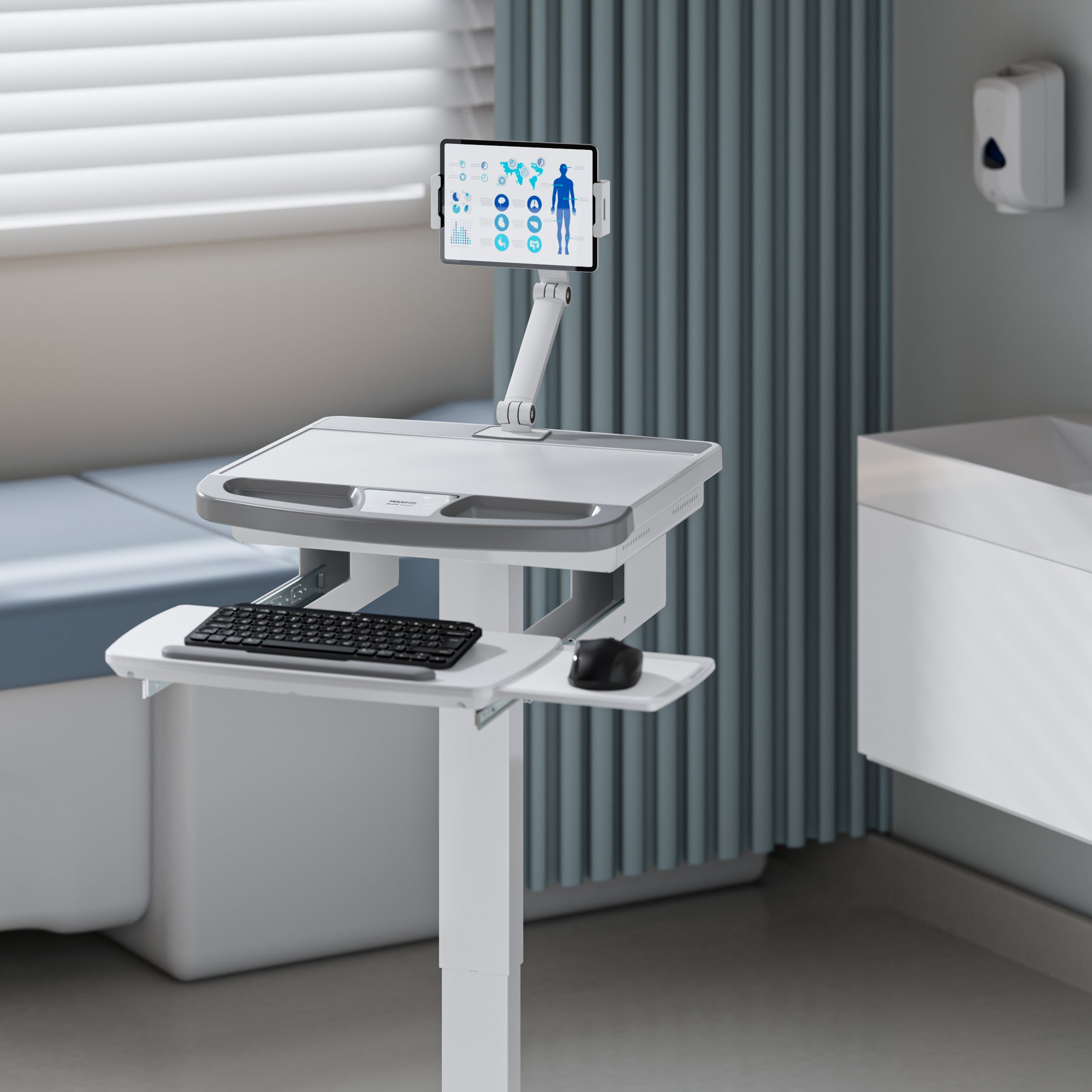 Tablet Arm for MedHub Mobile Workstations