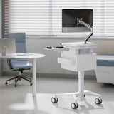 MedHub Mobile Workstation with Drawers and Monitor Arm