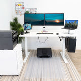 Electric Standing Desk with 55" Tabletop - White Base