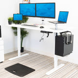 Electric Standing Desk with 55" Tabletop - White Base