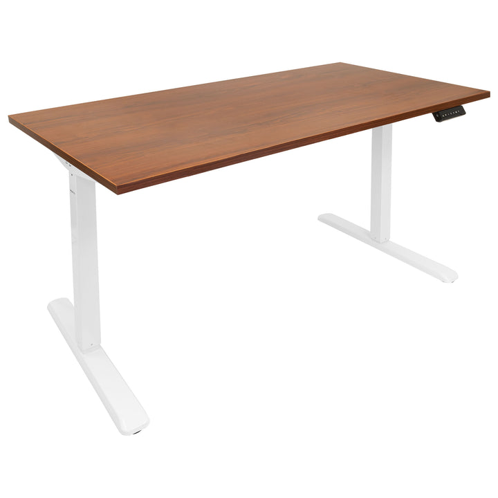 Electric Standing Desk with 55" Tabletop - White Base