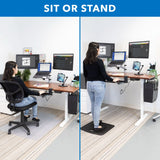 Electric Standing Desk with 55" Tabletop - White Base