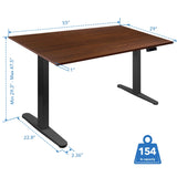 Electric Standing Desk with 55" Tabletop - Black Base