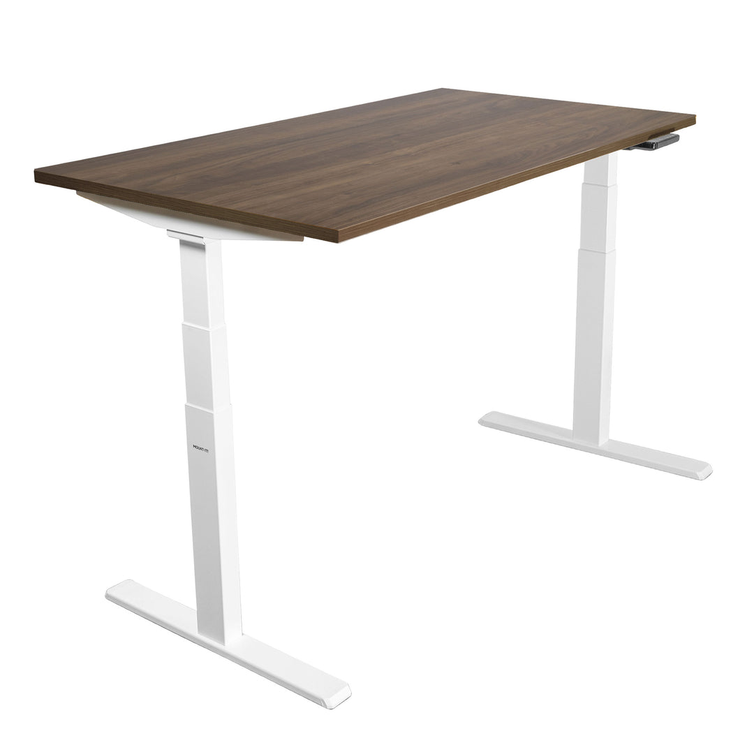 Ultimate Dual Motor Electric Standing Desk with 55" Tabletop - White Base