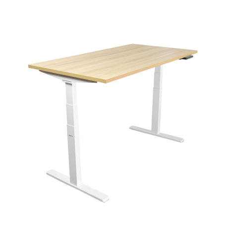 Ultimate Dual Motor Electric Standing Desk with 55" Tabletop - White Base