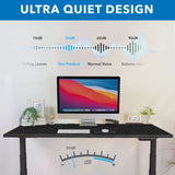 Ultimate Dual Motor Electric Standing Desk with 55" Tabletop - Black Base