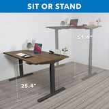 Ultimate Dual Motor Electric Standing Desk with 55" Tabletop - Black Base