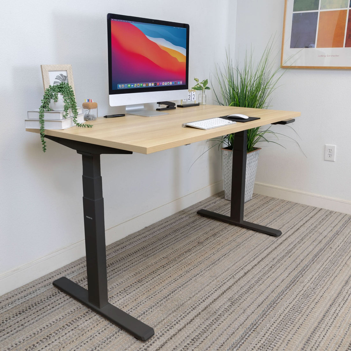 Ultimate Dual Motor Electric Standing Desk with 55" Tabletop - Black Base