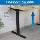 Ultimate Dual Motor Electric Standing Desk with 55" Tabletop - Black Base