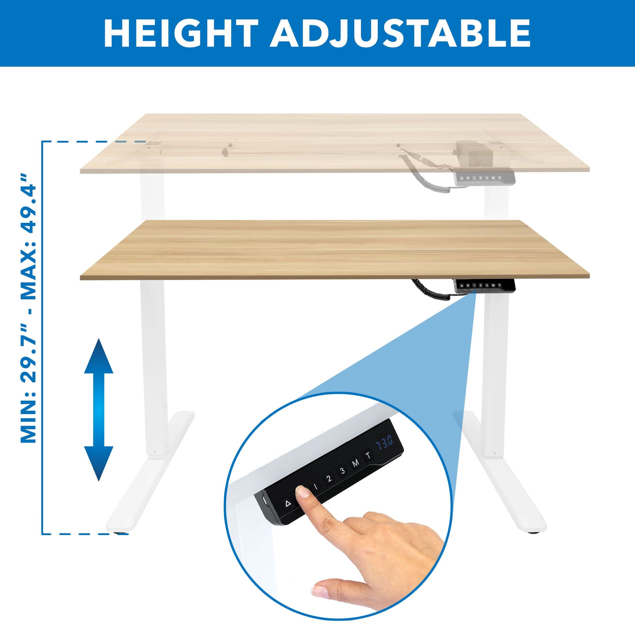 Electric Standing Desk with 55" Tabletop