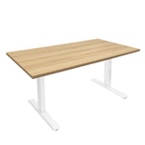 Electric Standing Desk with 55" Tabletop - White Base