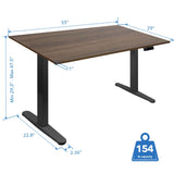 Electric Standing Desk with 55" Tabletop - Black Base