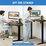 Electric Standing Desk with 55" Tabletop - Black Base