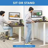 Dual Motor Electric Standing Desk with 55" Tabletop - White Base